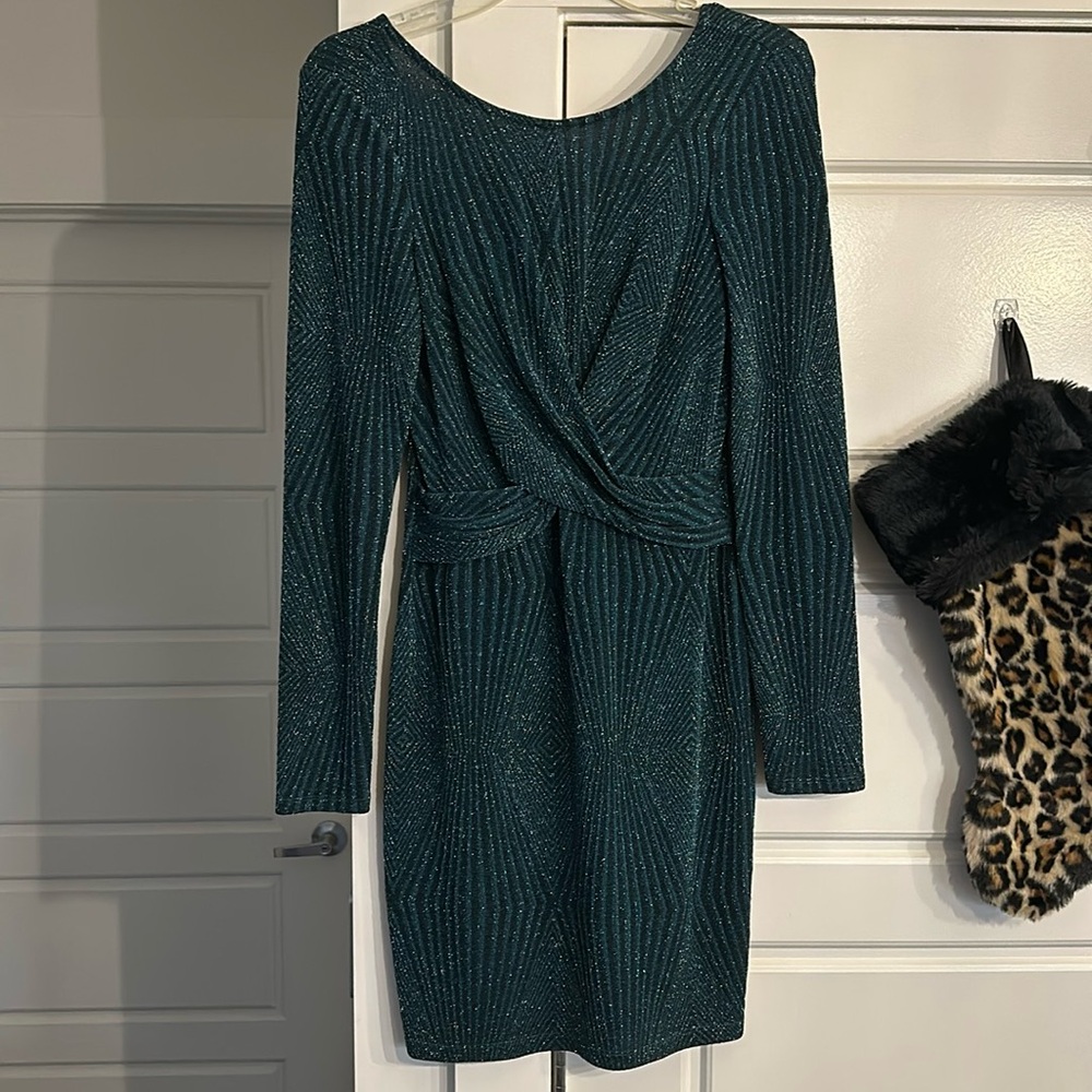 Green Glitter Holiday Dress